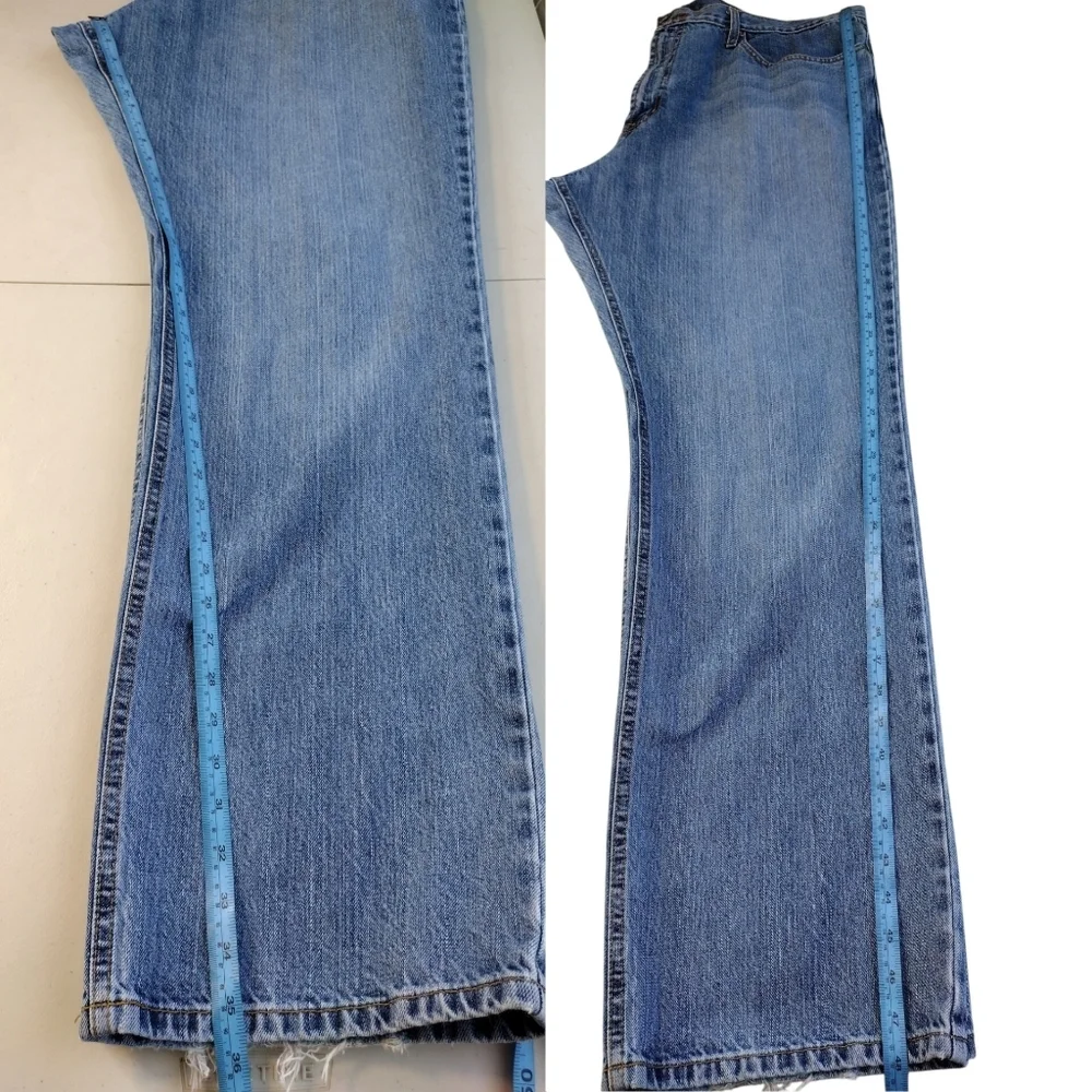 Cinch Up Men's Relaxed Fit Blue Denim White Label Casual Jeans Sz 42×36